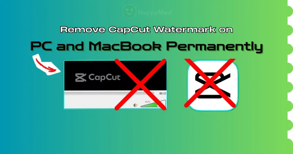 CapCut PC points showing how to remove watermark from edited videos