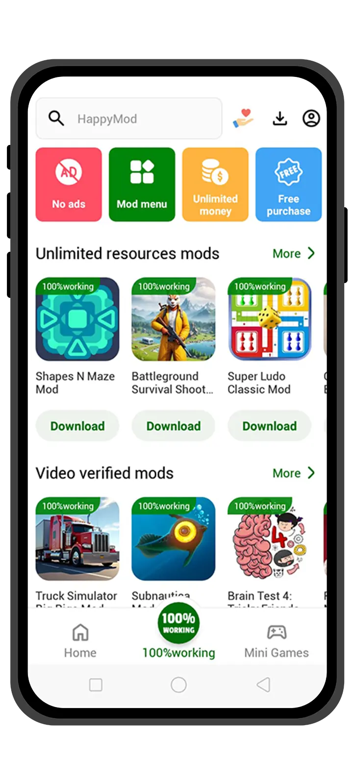 Free mod downloads on HappyMod without hidden charges or subscriptions