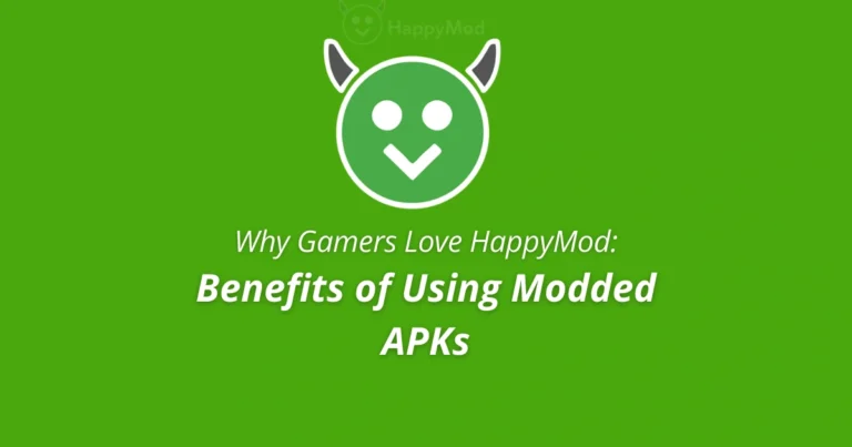 Modded APK download on Android showing unlocked premium features and smooth gaming from HappyMod.